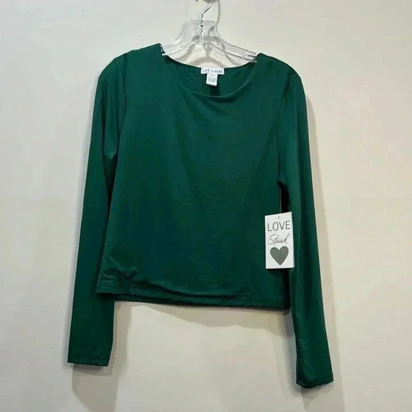 Love Streak Green Long Sleeve Crewneck Shirt XL - Picture 1 of 9